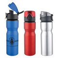 Aluminum Sports Bottle 28oz With a Safety Latch Pop-Up Lid